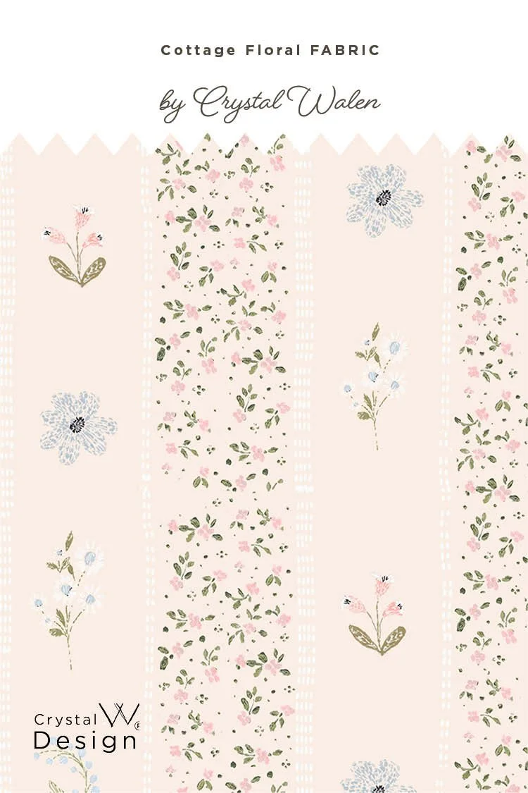 Calico Floral Sampler Stripe Cream