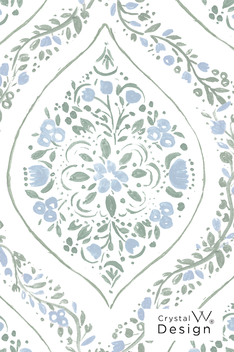 Fleurette blue green