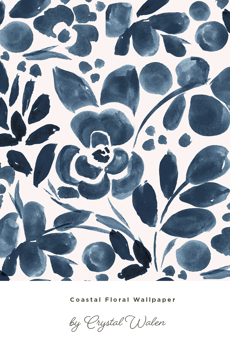 indigo blue floral