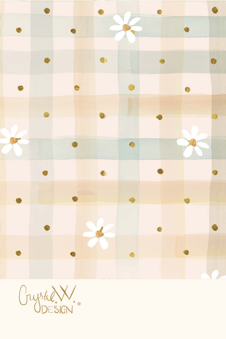 Daisy Dot gingham vintage