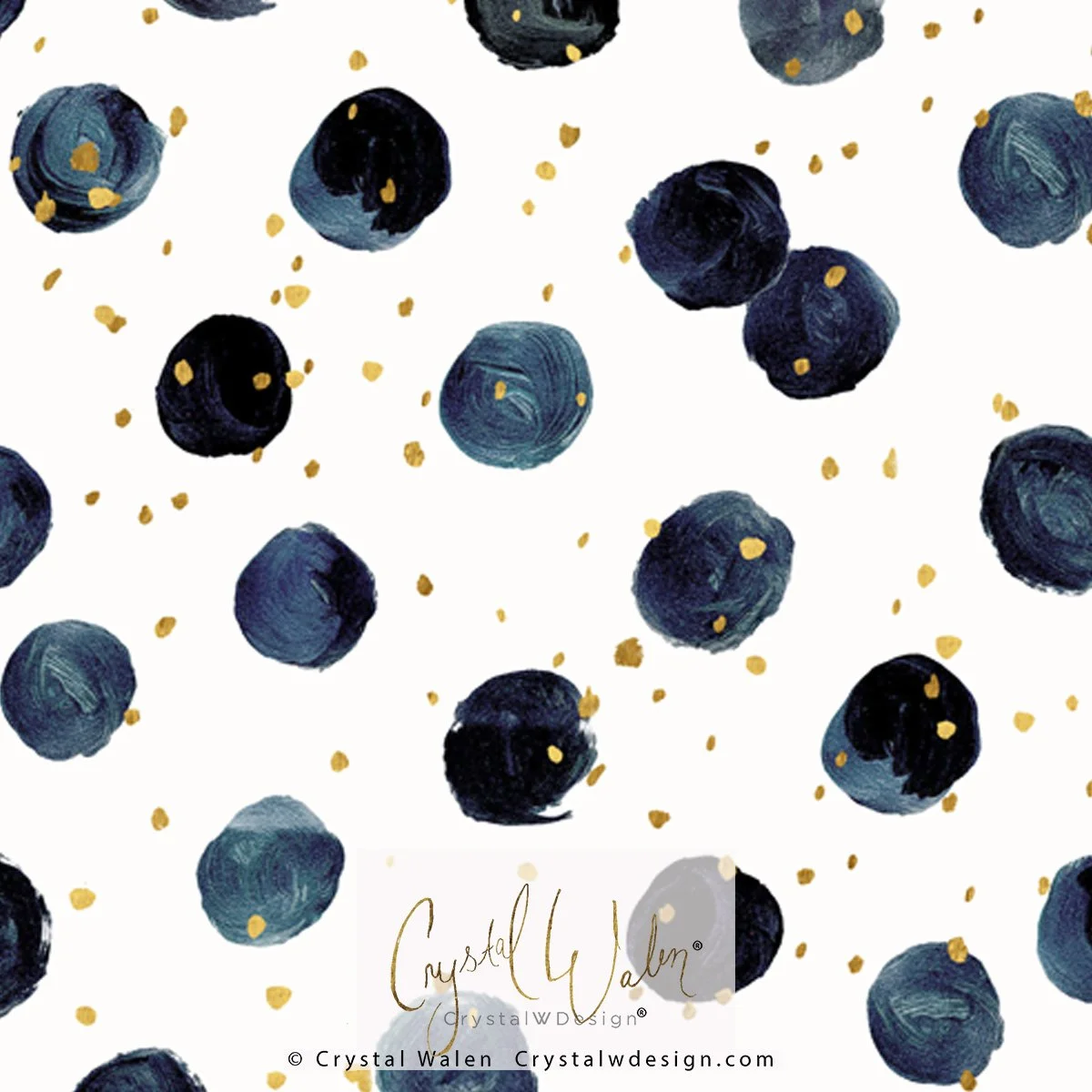 Indigo Teal dots with gold flecks.jpg