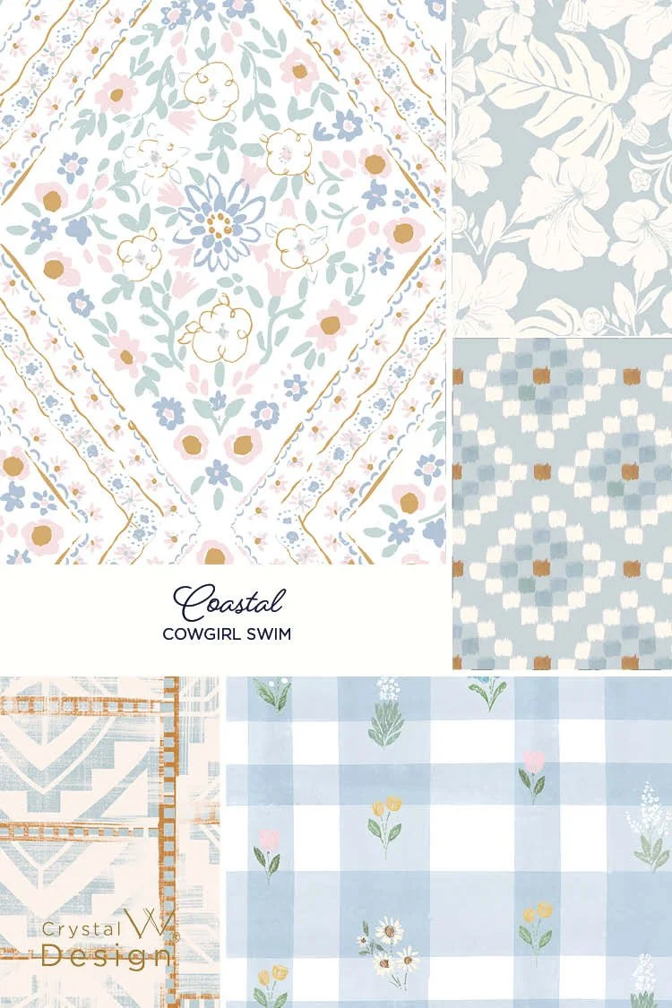 swim print patterns 2026, coastal cowgirl, swimwear prints, swimwear prints for art licensing