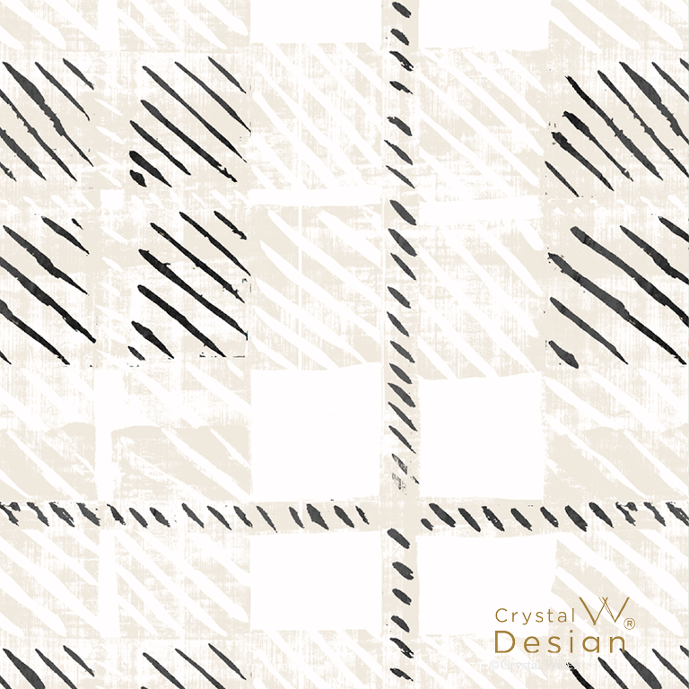 Plaid Wallpaper, gingham, checkers and tartans, cream and black