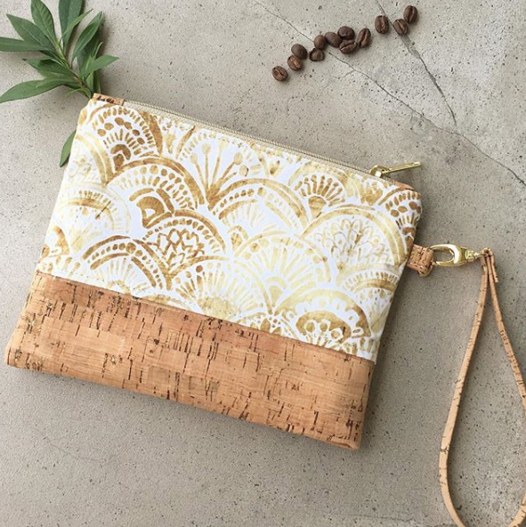 crystal w design print features, scallop,mermaid