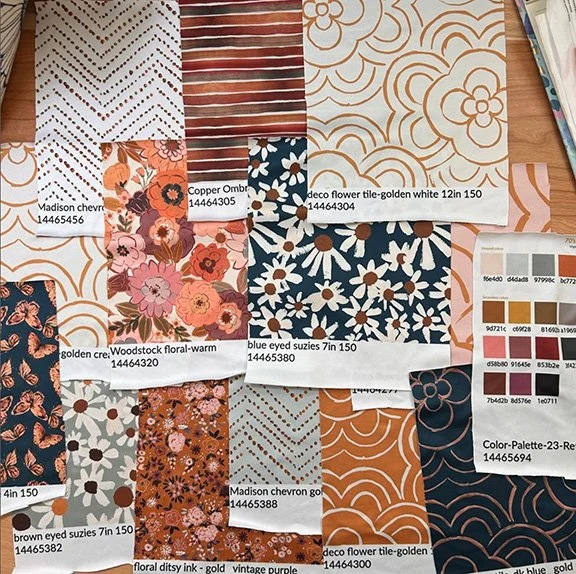 retro fabric samples