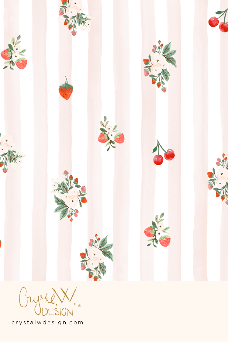 Berry Toss Blush Stripe