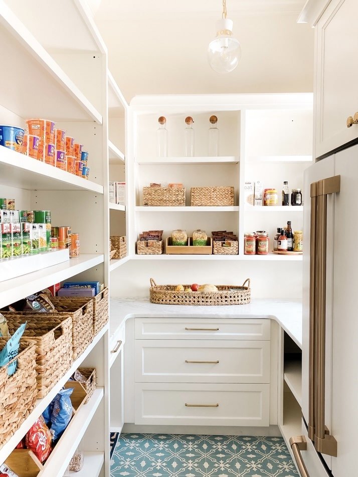 Light and bright organized pantry