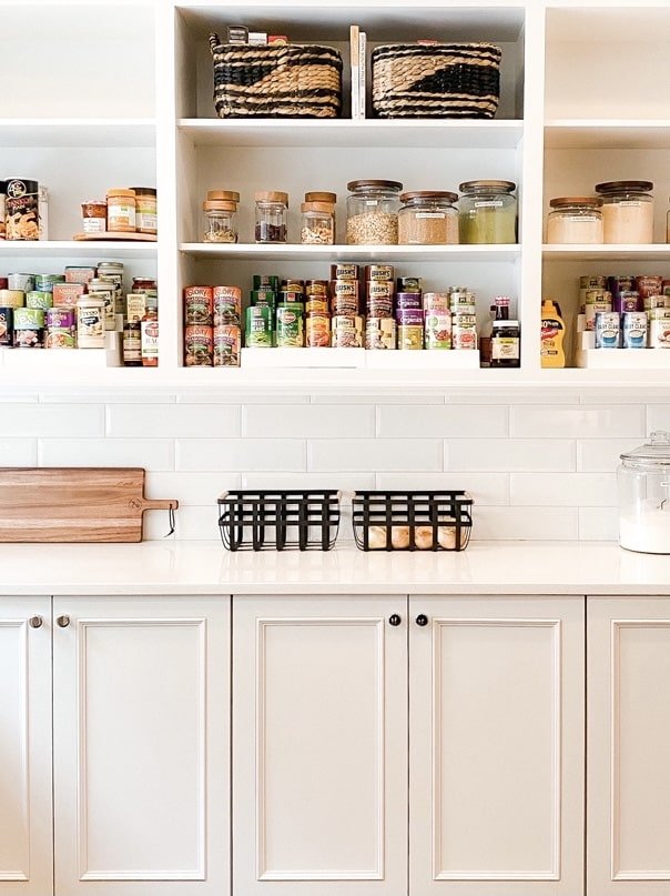 Organized and decluttered pantry