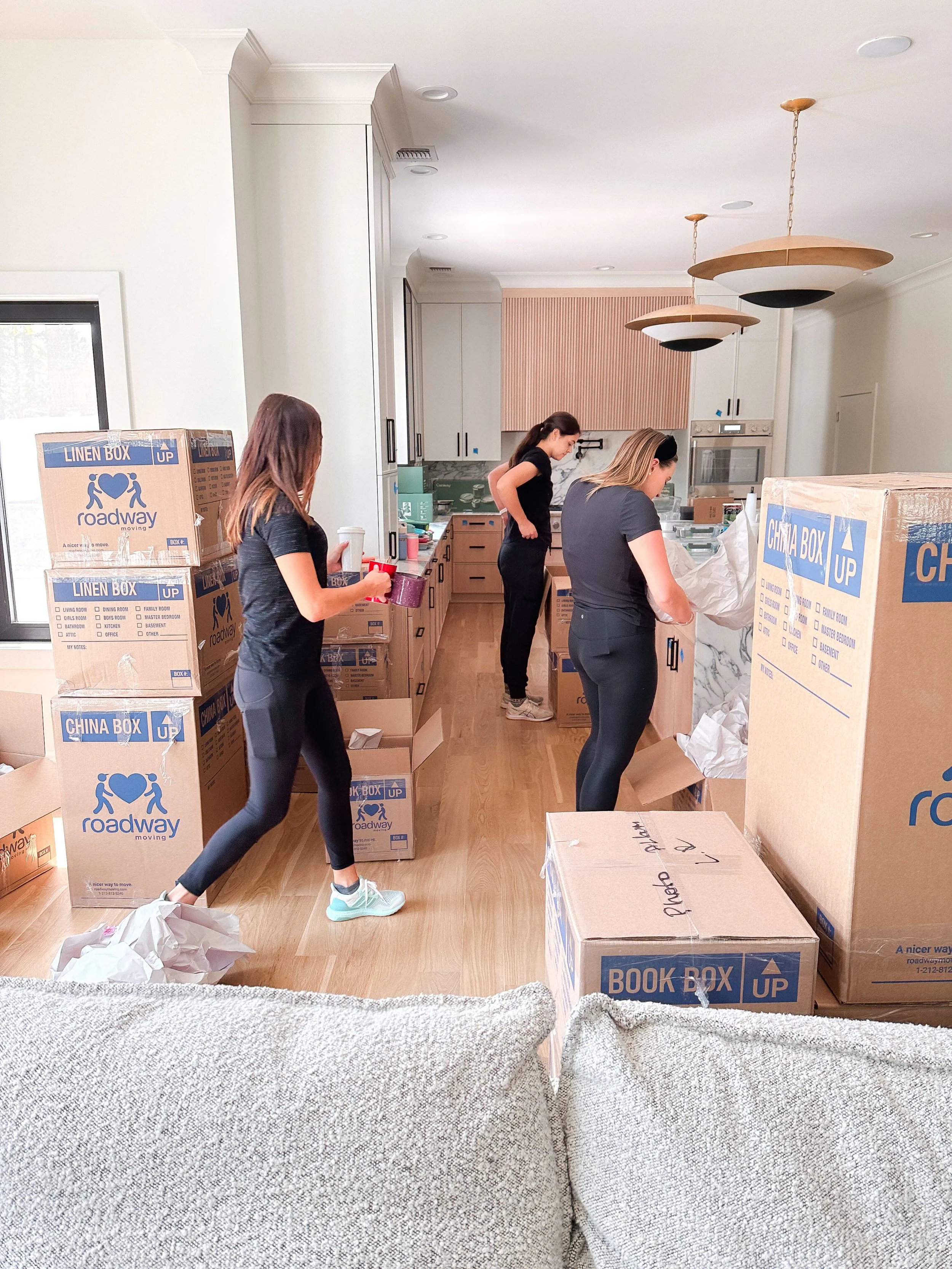 Getting started: unpacking and organizing a new kitchen.