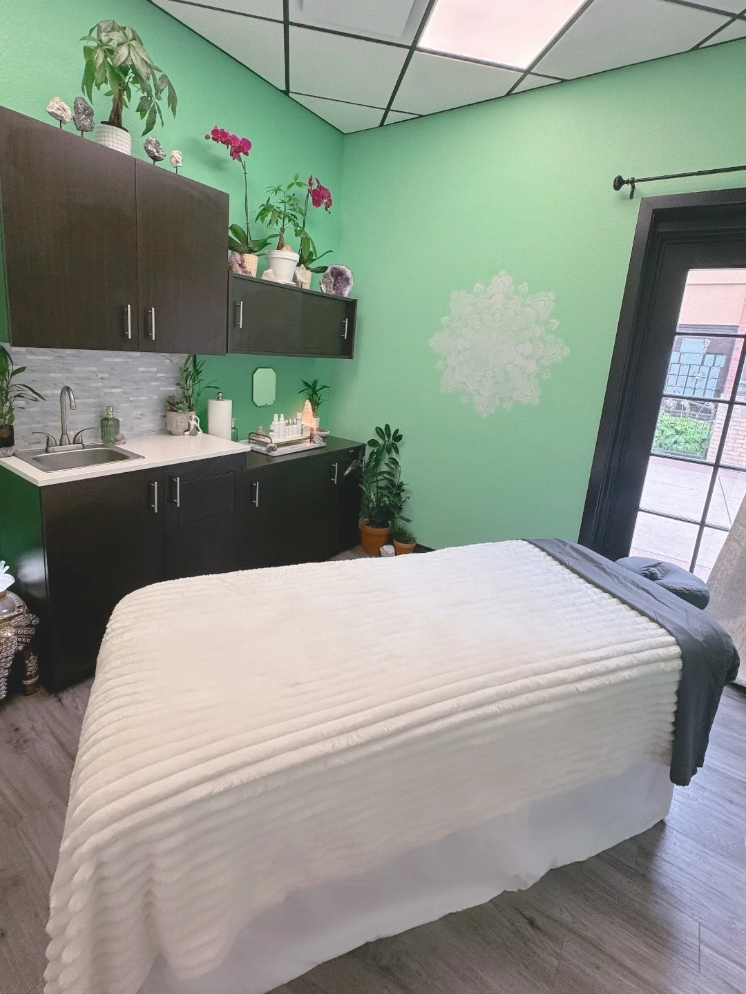 guy getting massage with stones