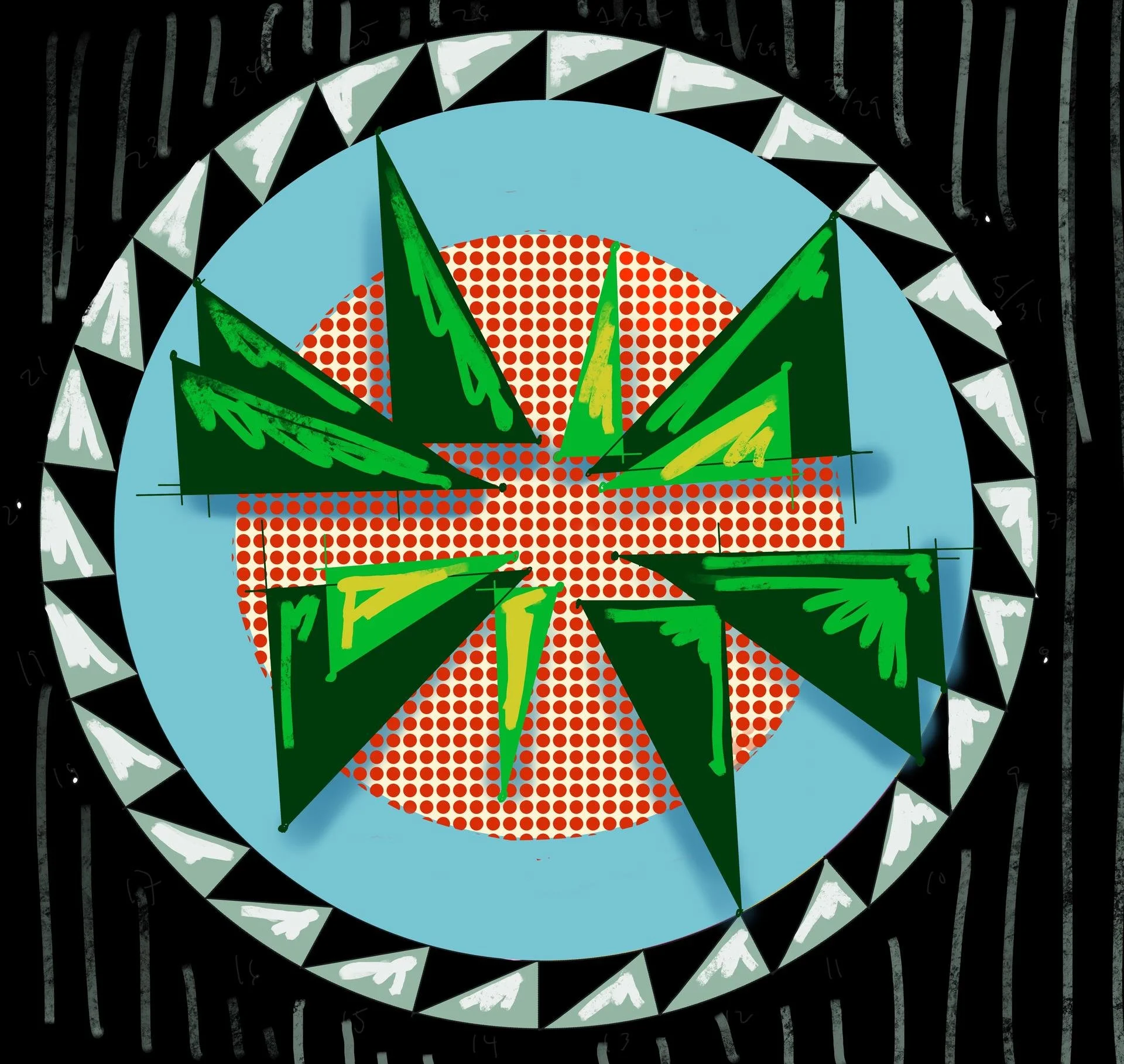 SAT 3/14 Pi Day Geometric Art for ADULTS