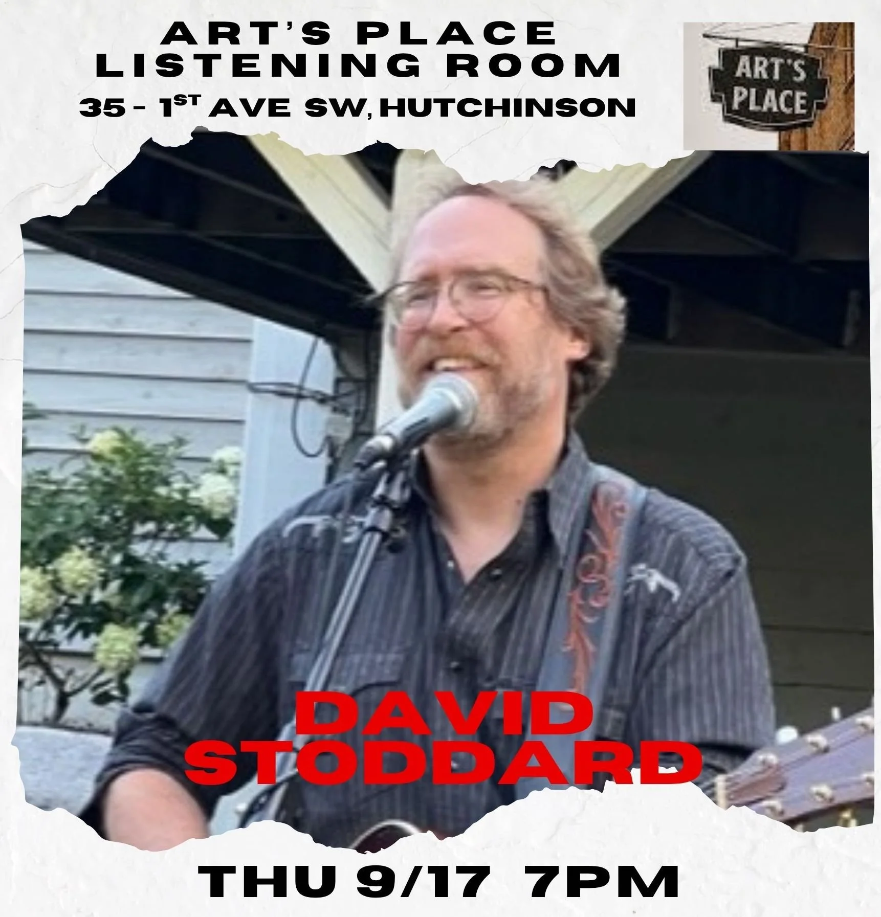 9/17 Art's Place concert: David Stoddard 