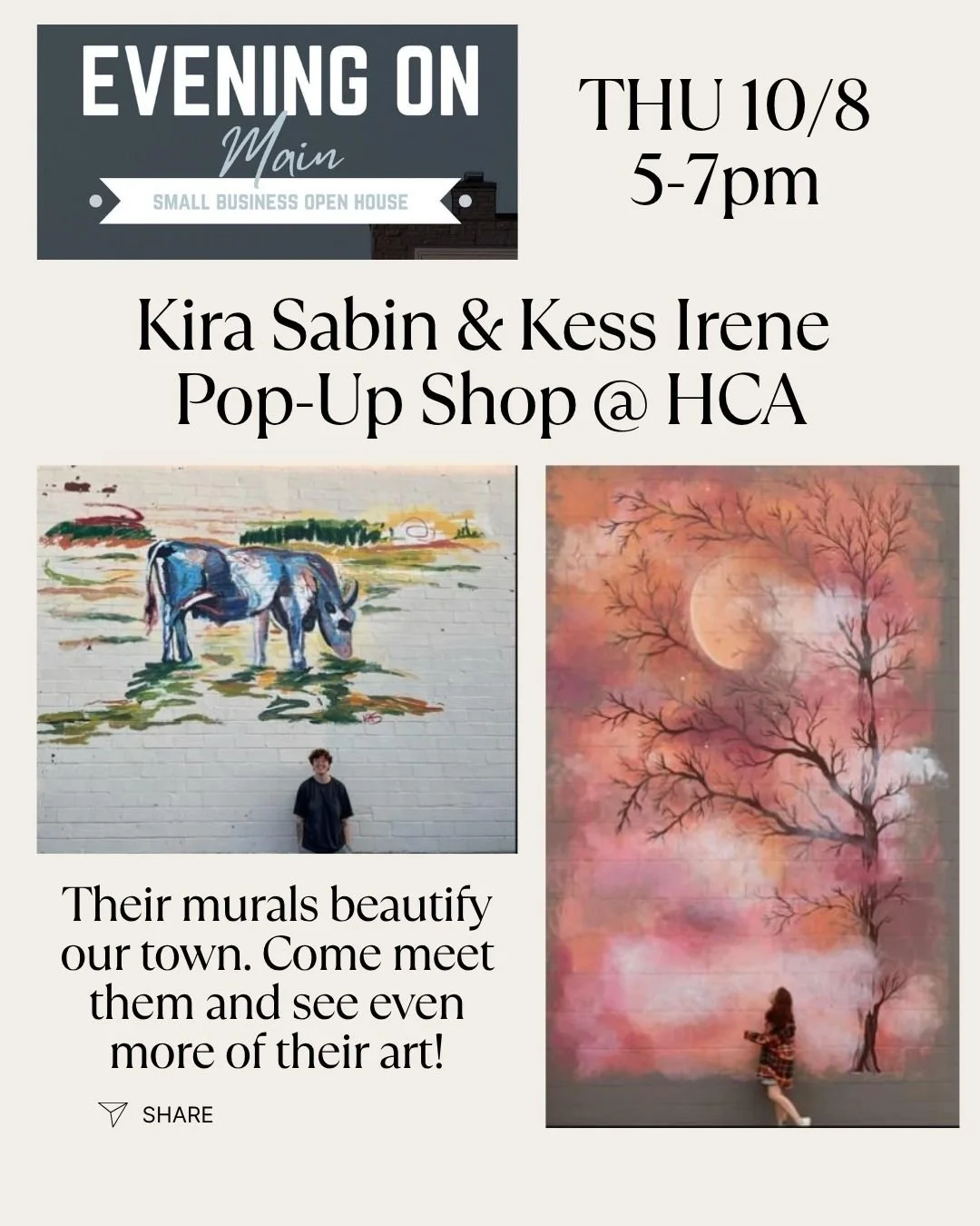 10/8 Kira Sabin + Kess Irene Pop-Up