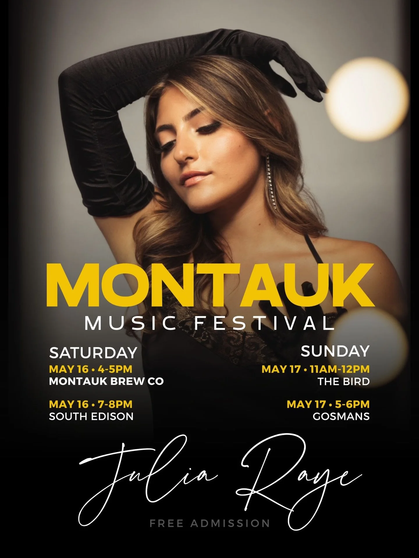 Can&rsquo;t wait to be back at @montaukmusicfest next weekend!! I&rsquo;m fortunate to be back playing at some of my favorite venues. Gonna be an epic weekend. Hope to see you guys there🤍🎤✨