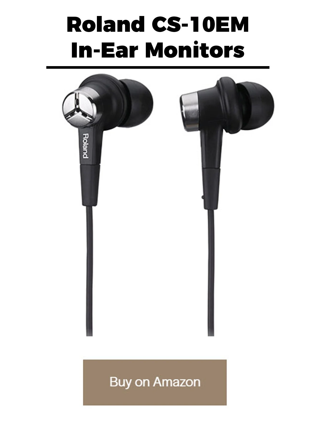 Image of Roland CS-10EM in-ear monitors with a