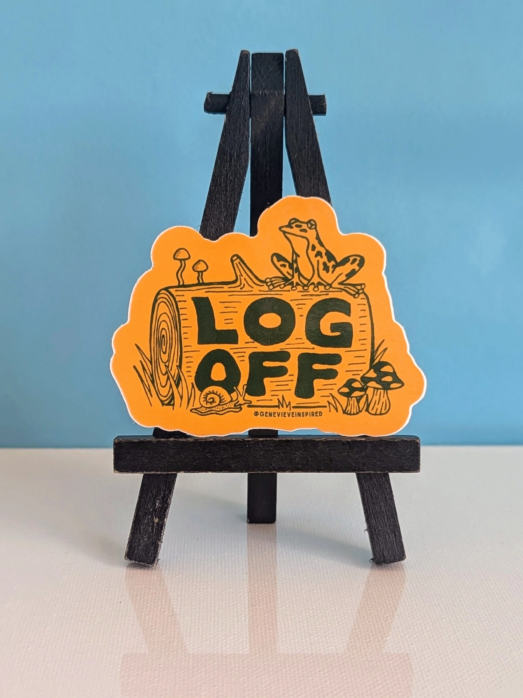 Log Off Sticker