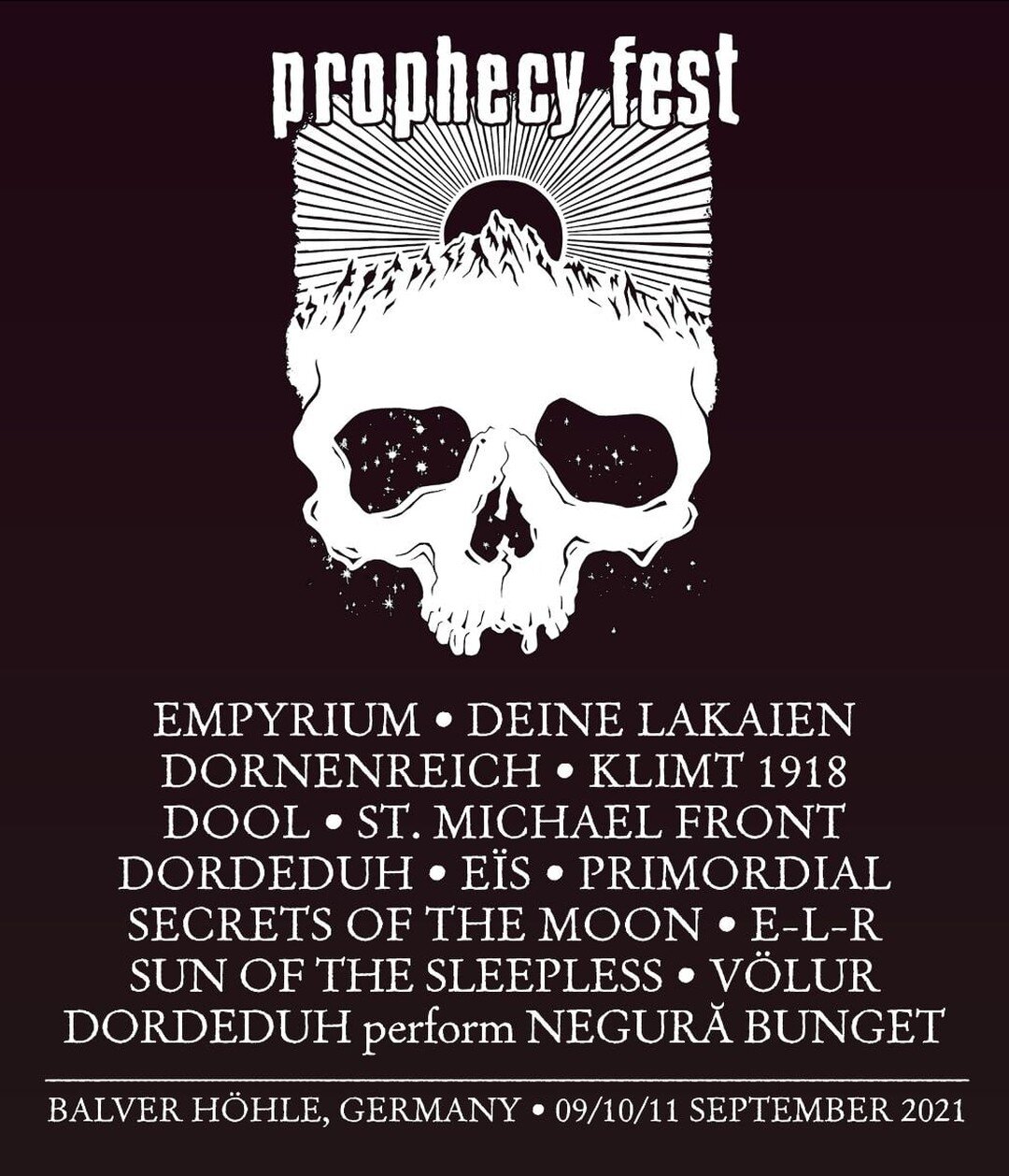 We are incredibly excited to be part of the 25th anniversary of Prophecy Productions at Balver H&ouml;hle. See you soon in September. 🥀

More infos: https://fest.prophecy.de
Tickets: https://bit.ly/3jsGWLd

#elrband #prophecyproductions #prophecyfes