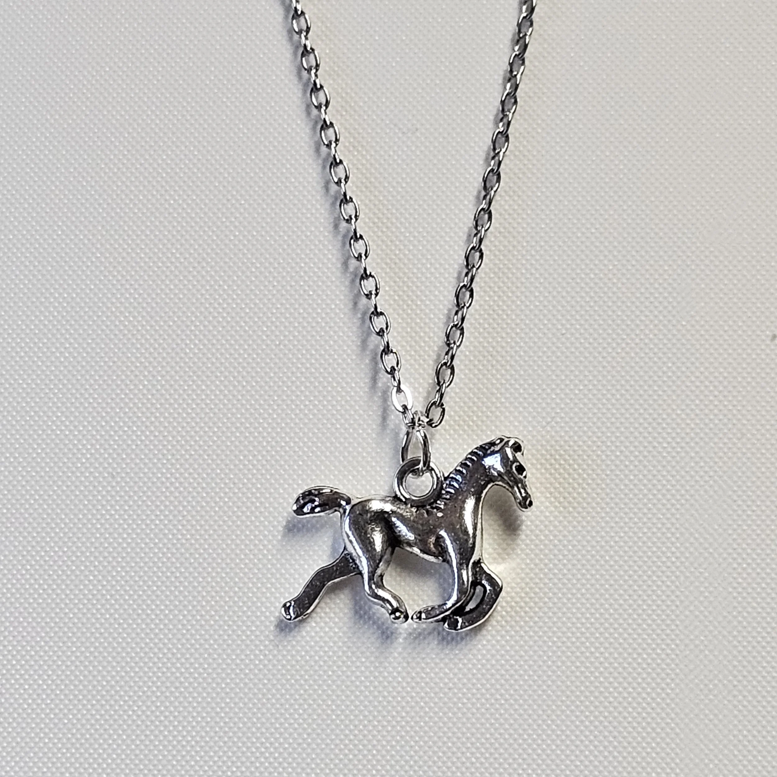 Horse charm necklace