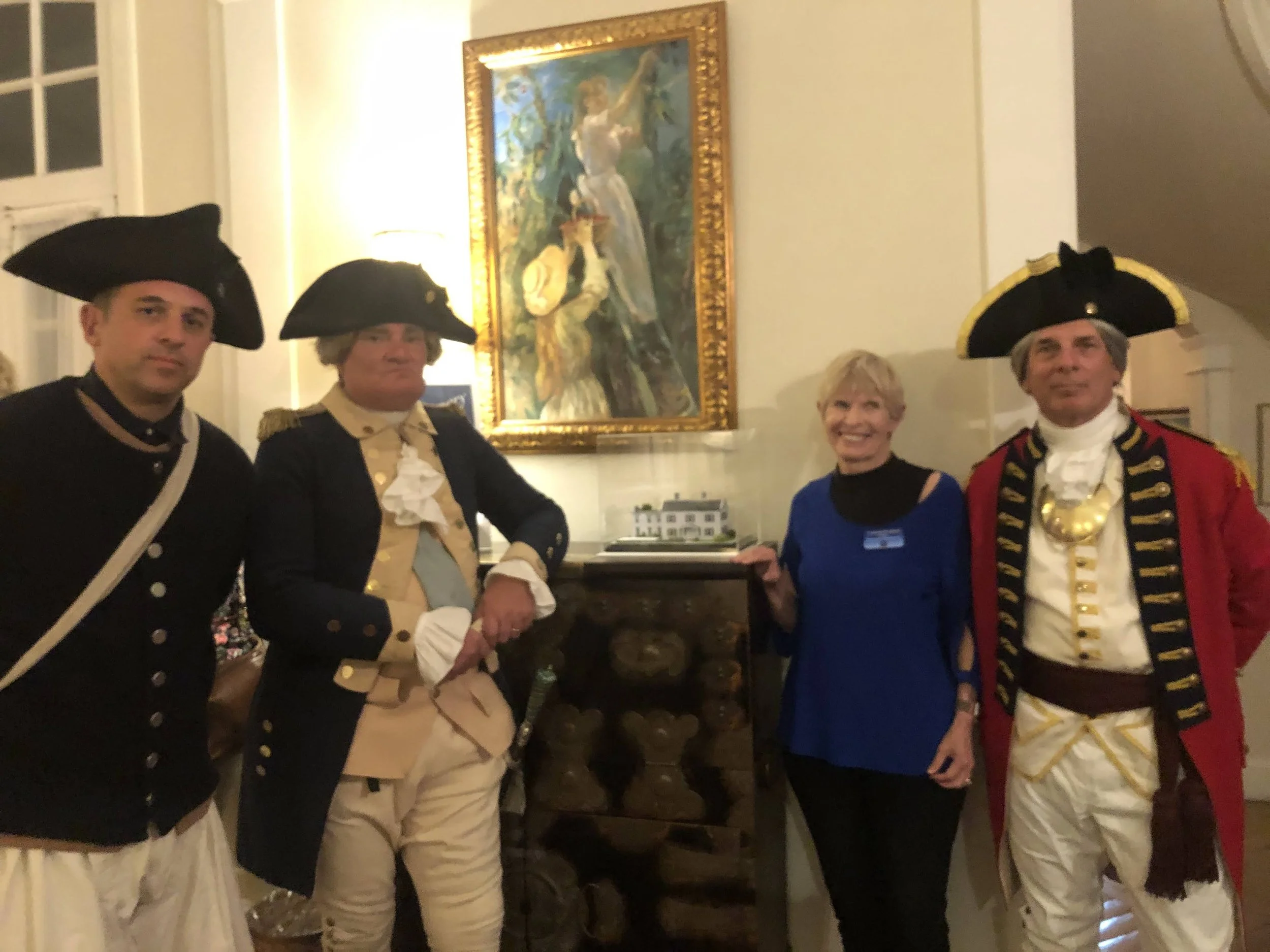 September 3, 2025: Revolutionary Westchester 250th event at the Wainwright House hosted by Connie Kehoe featuring local guardians of living history. A replica of the Ward House is displayed in the center.