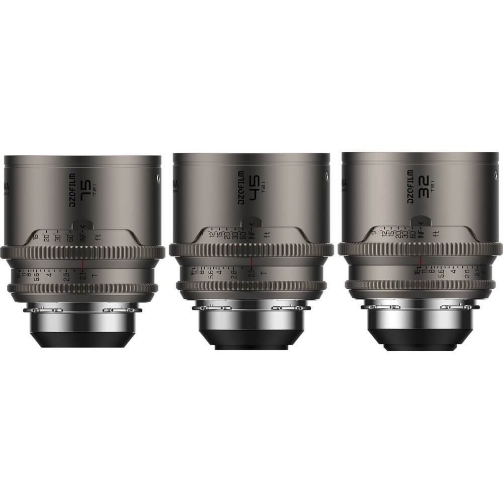 DZOFilm Arcana Anamorphic Prime 3-Lens Kit (ARRI PL, Titanium)