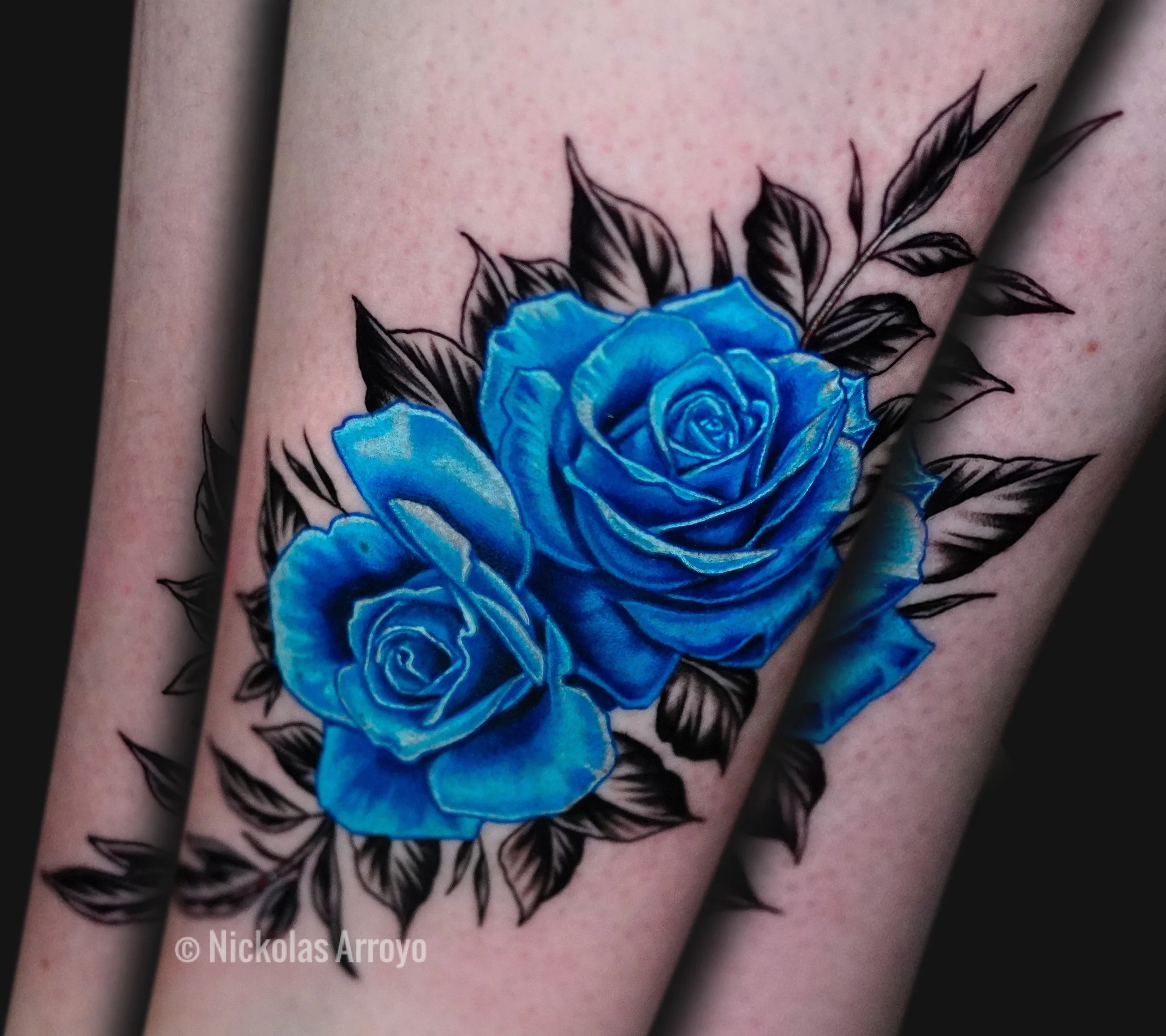 Blue Roses Tattoo