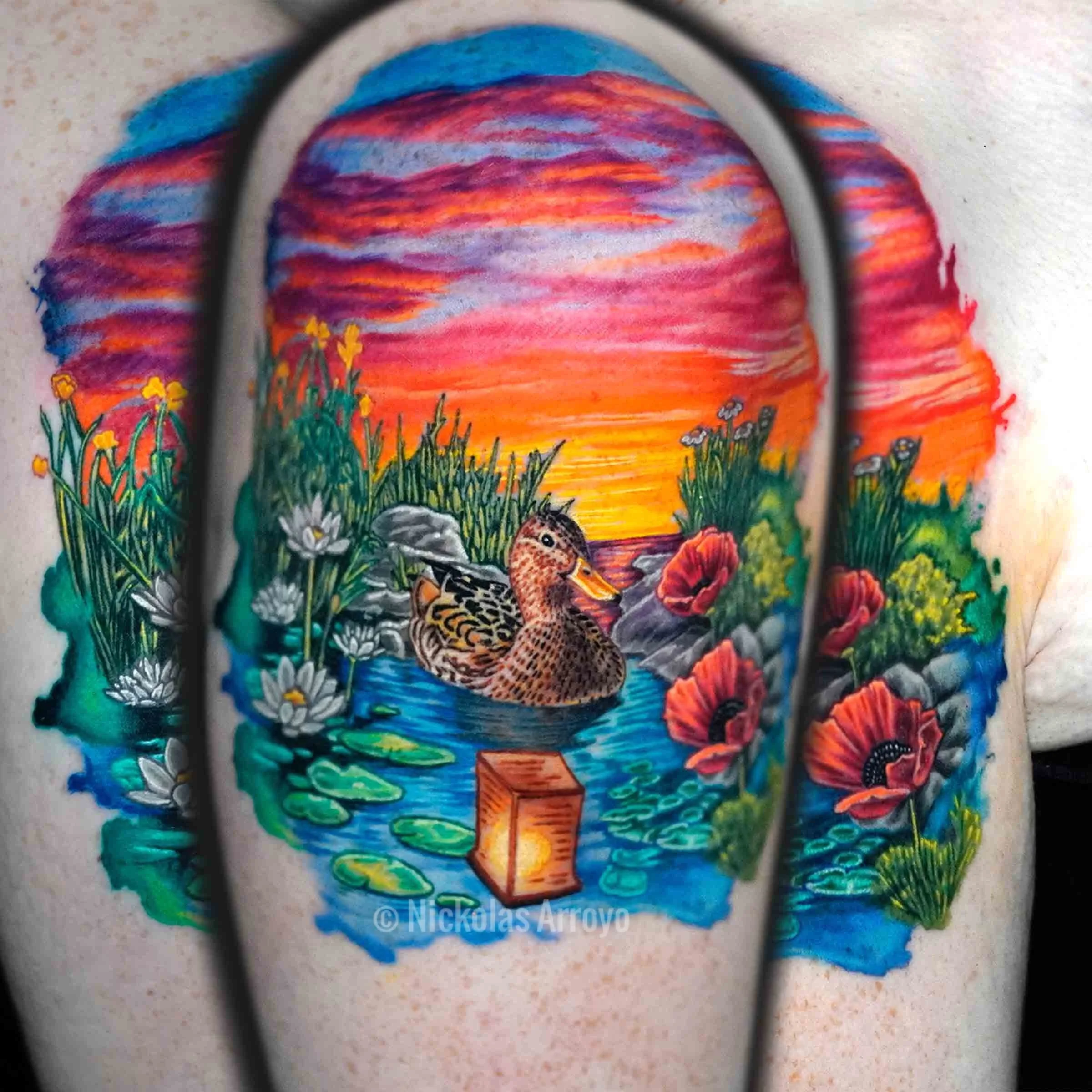 Sunset on the Coast Tattoo