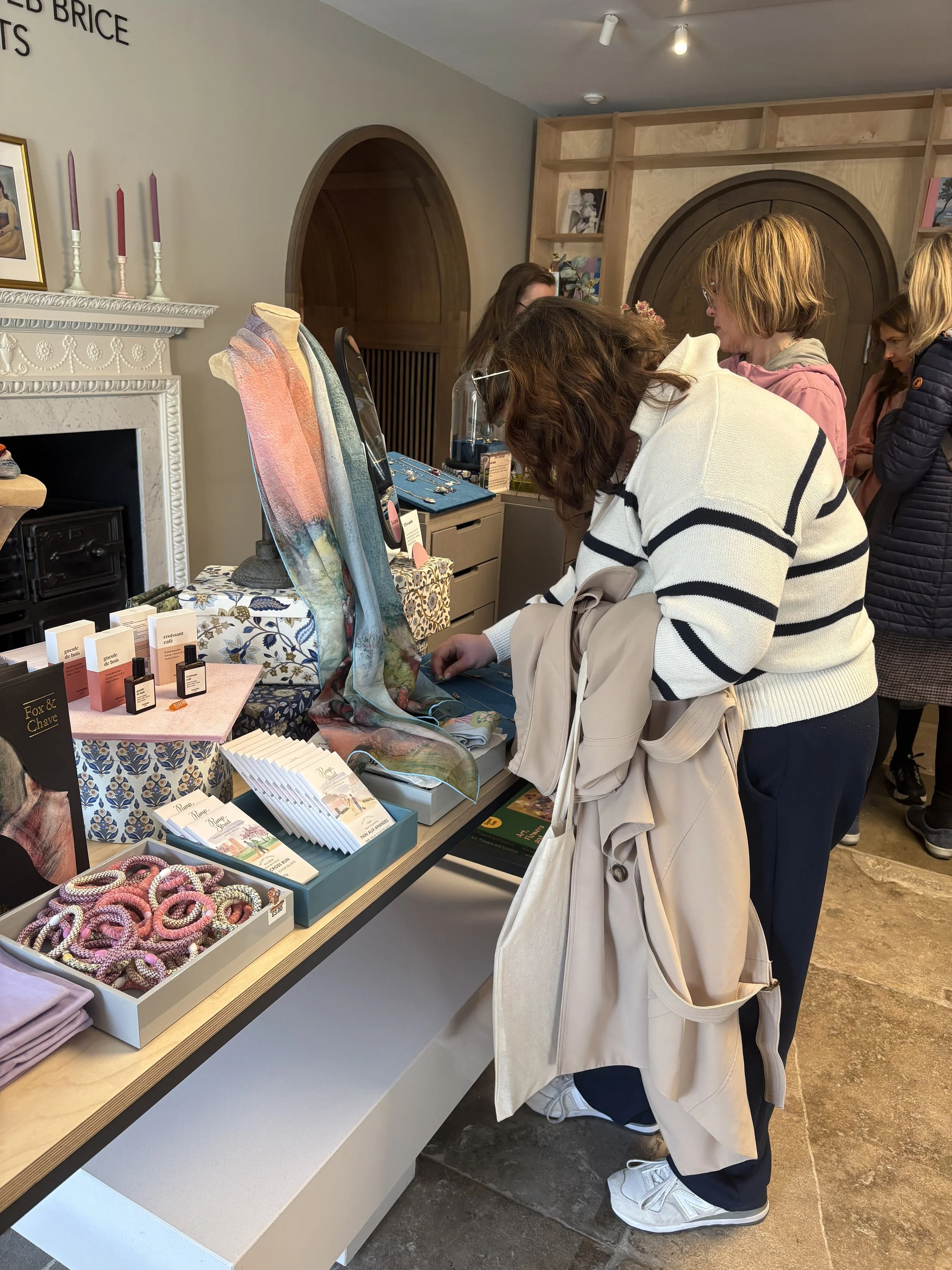 Customers browsing the shop