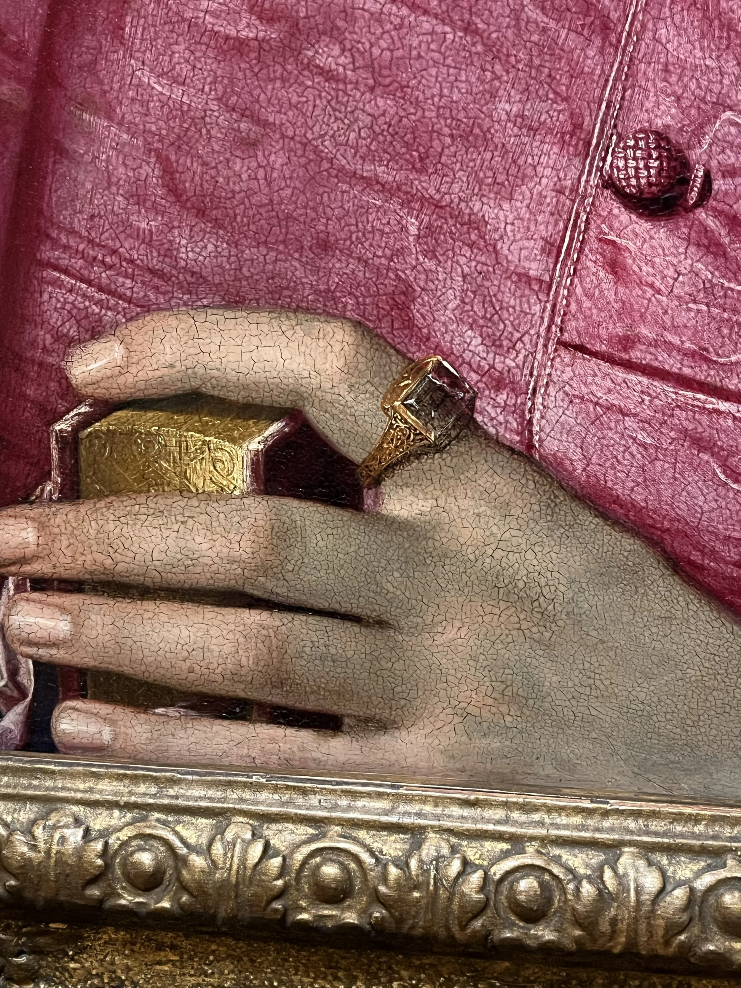 Renaissance painting close-up