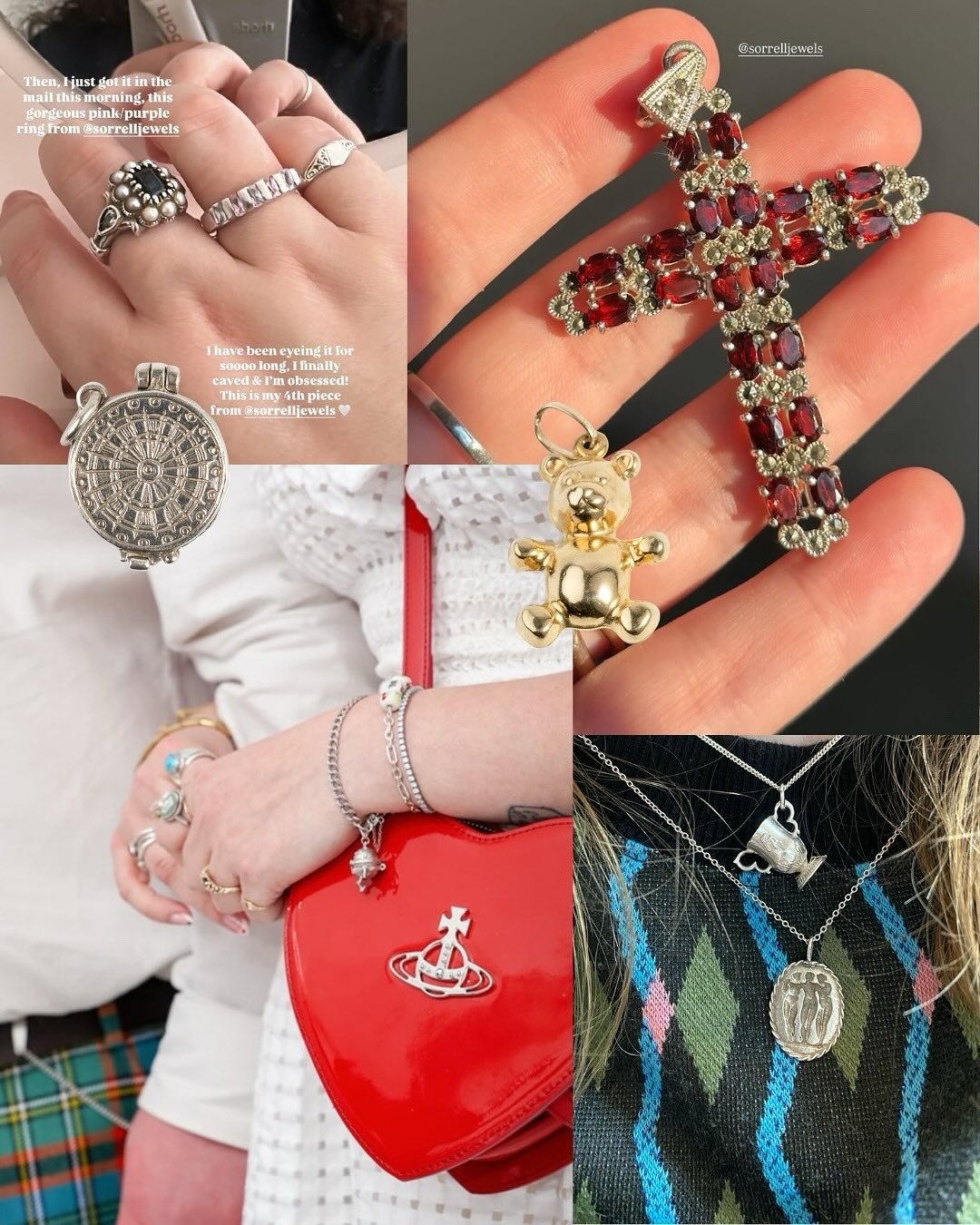 Sorrell Jewels in the wild ✨There&rsquo;s truly nothing better than seeing you style your vintage treasures &mdash; and you guys have been serving looks lately 💘
⠀⠀⠀⠀⠀⠀⠀⠀⠀
 From layered charm stacks to bold statement rings, here are a few of my favo