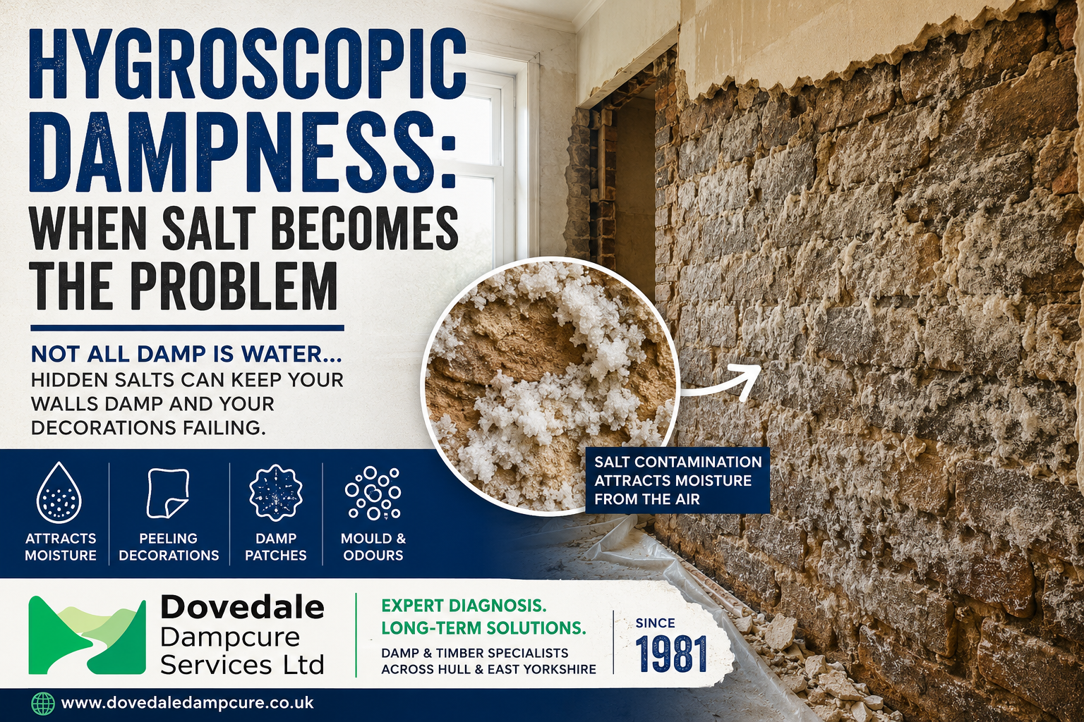 Hygroscopic Dampness: When Salt Becomes the Problem