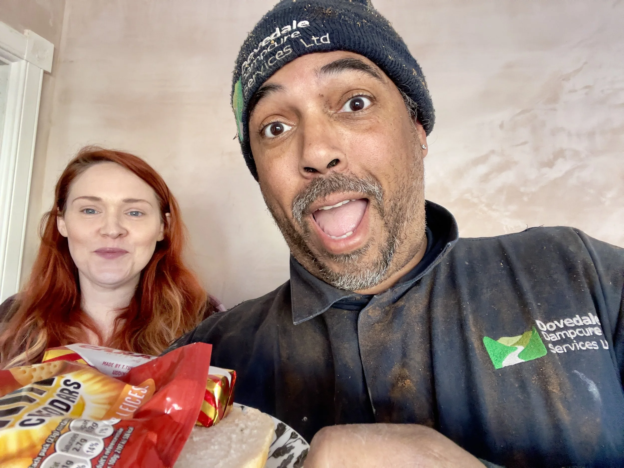 Mostyn with a happy customer. Dovedale Dampcure | Hull.