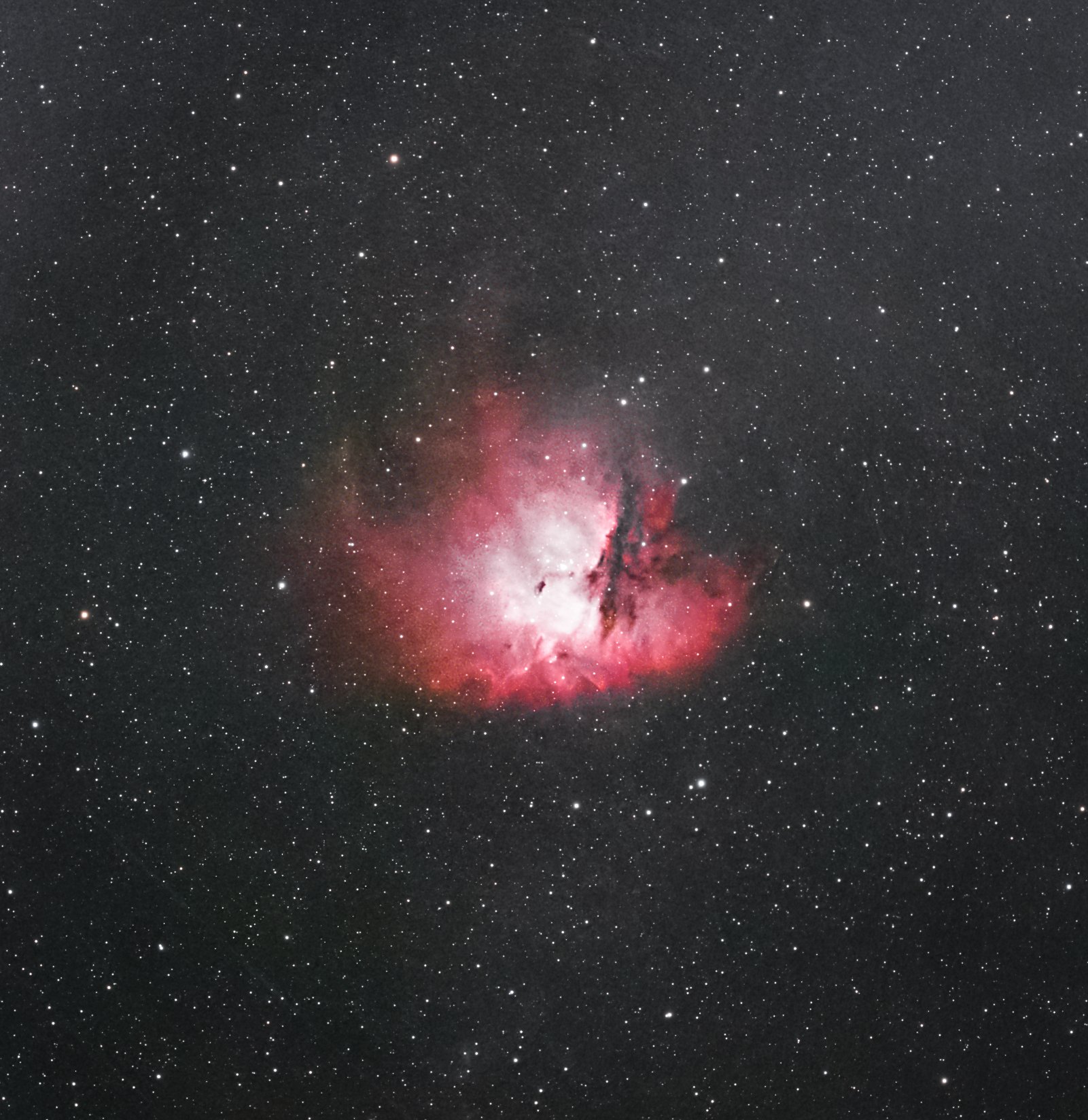 The Pacman nebula - NGC 281 - is a bright emission nebula in the constellation of Cassiopeia, approximately 9,200 light years from Earth.