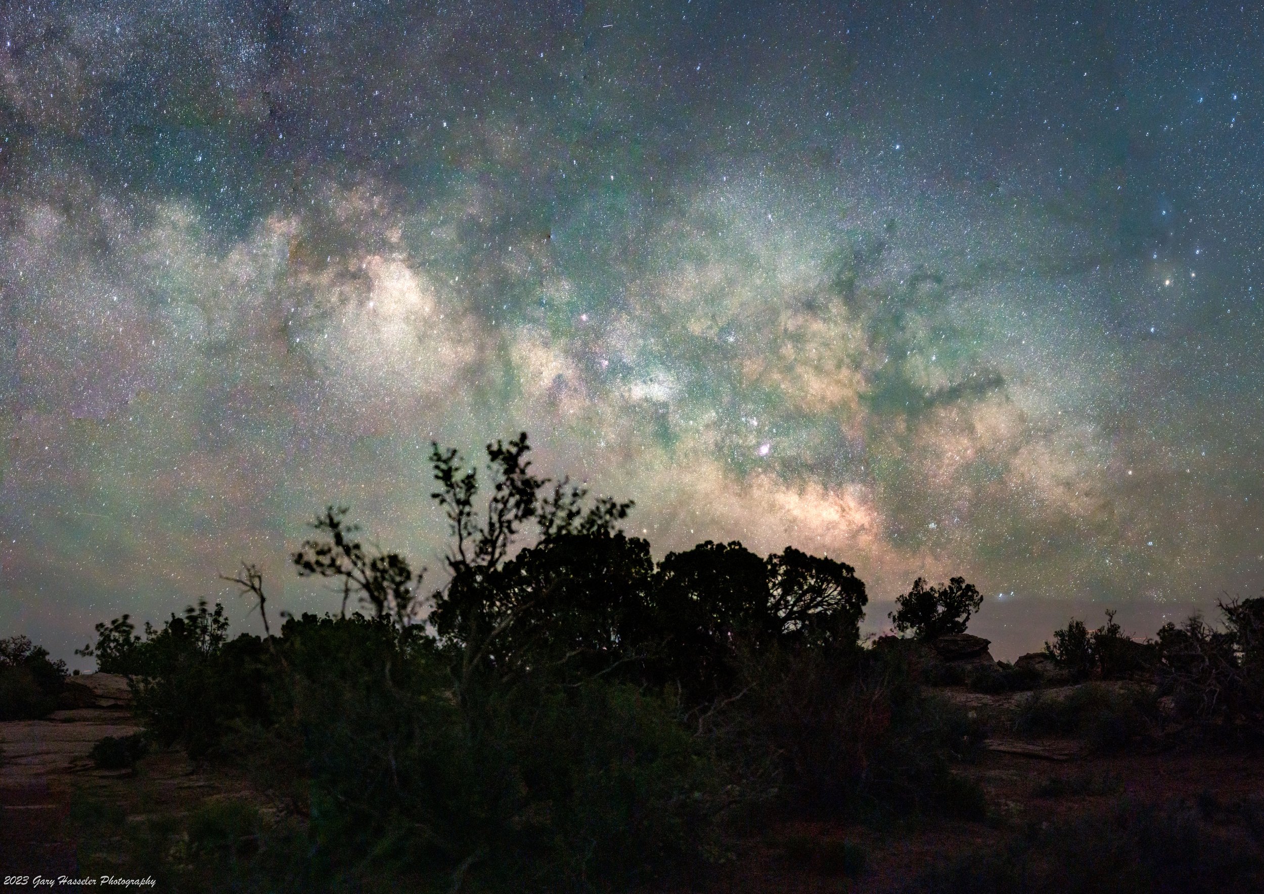 The Milky Way galactic core over the Utah desert. May.