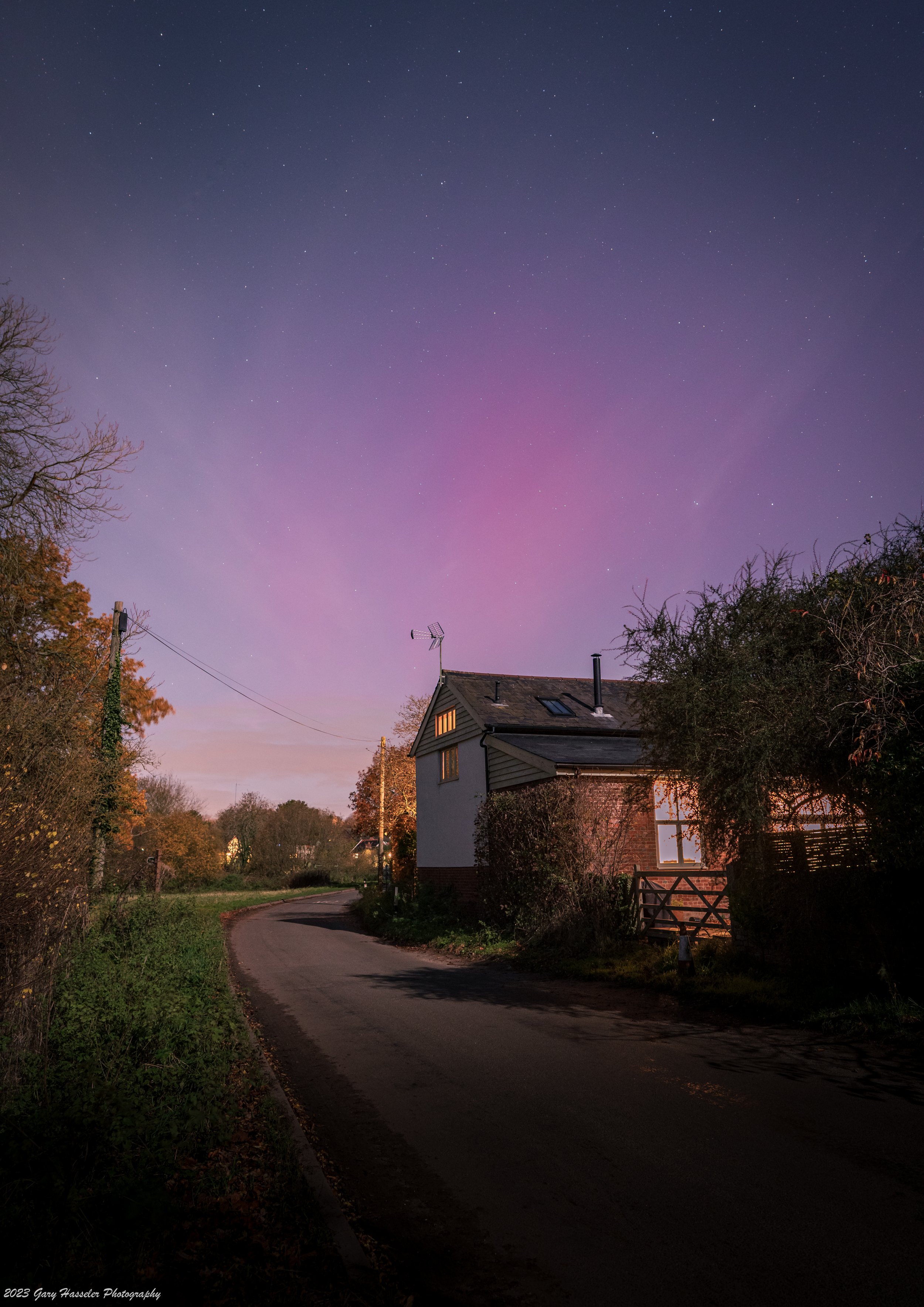 The Aurora Borealis over Suffolk. November.