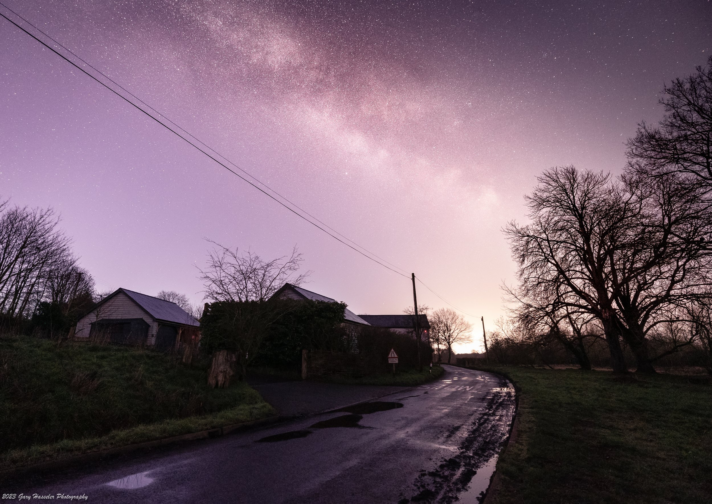 The Milky Way and Aurora Borealis over Suffolk. March.