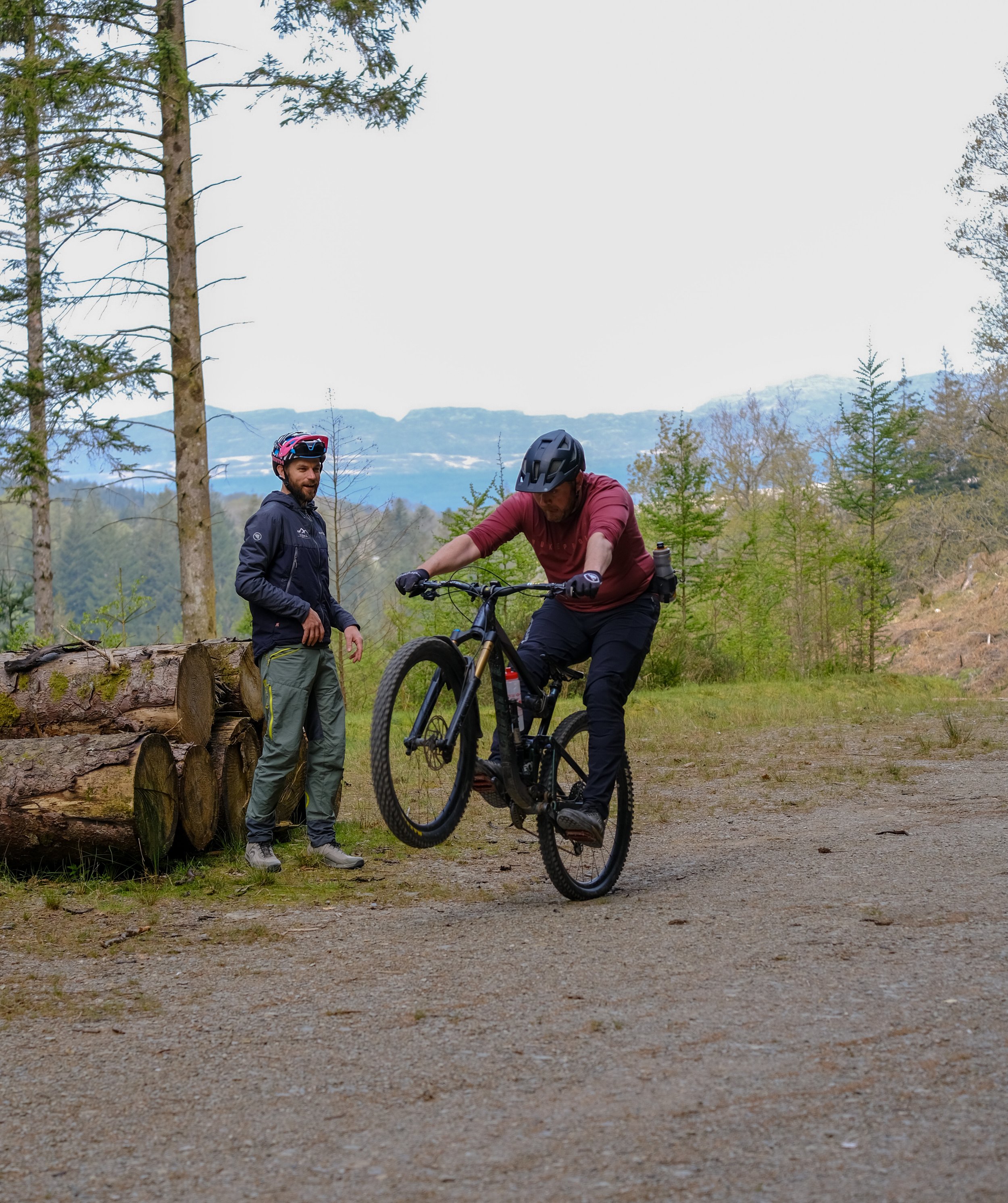 mountain biking coach teaching Pedal MTB