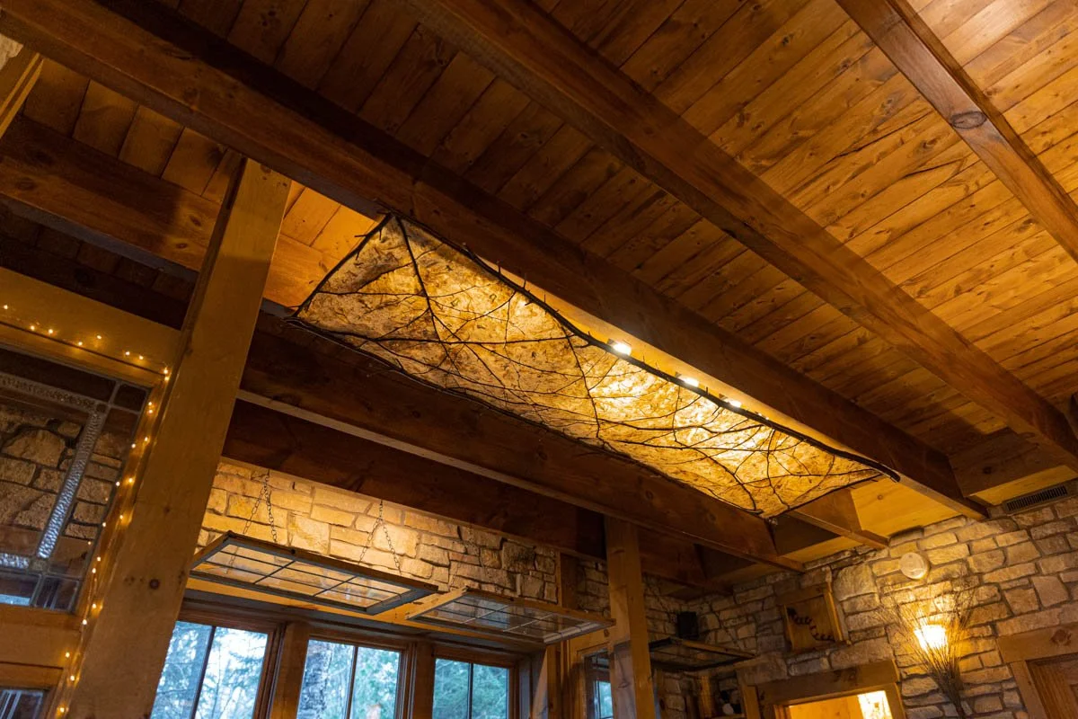 Details: 8' long paper/branch light panel