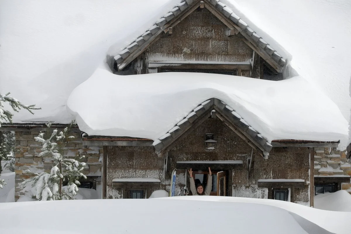 Winter might be our favorite season at Anam Cara.  (note the 5'10" woman behind the drift)