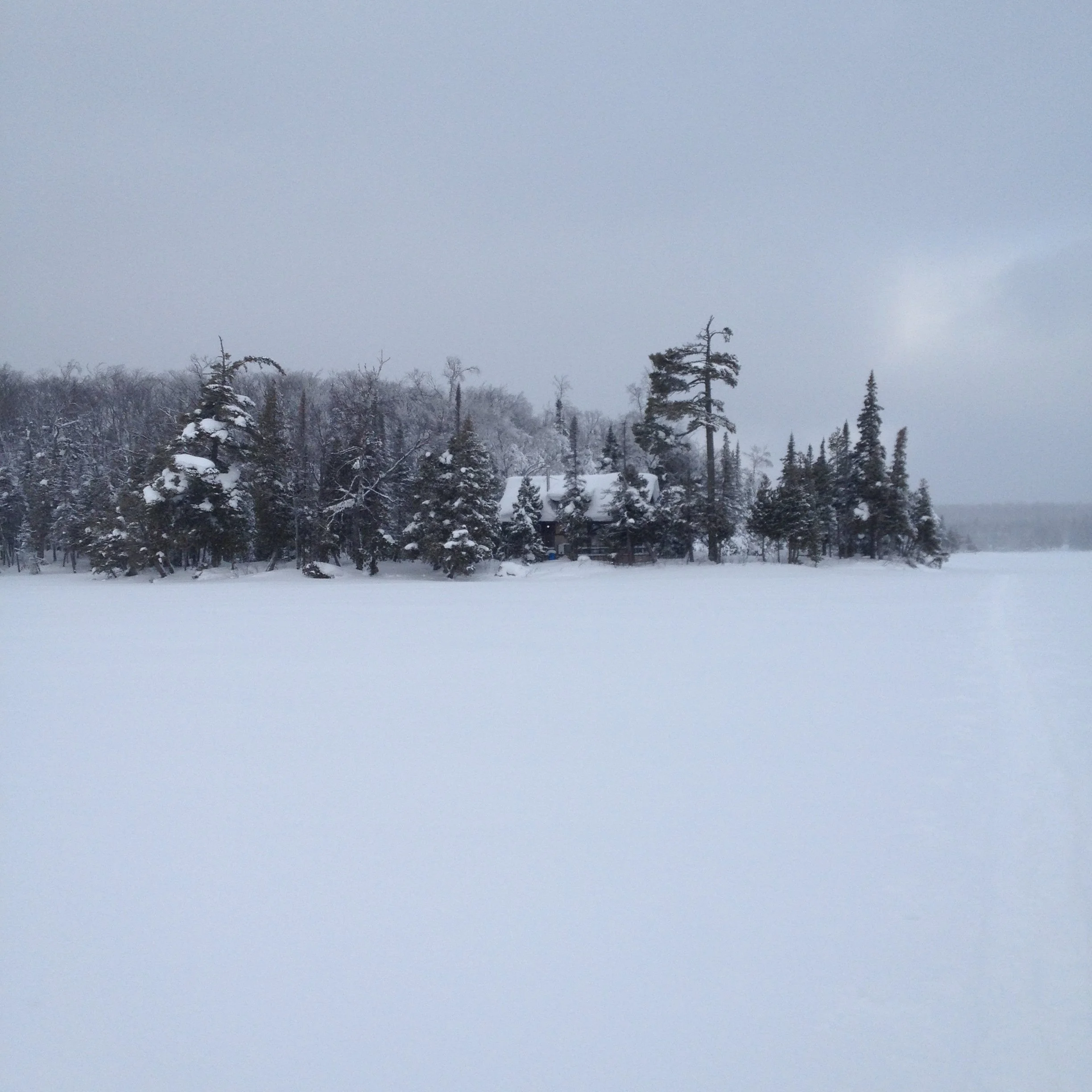 The Point House on a typical winter day.