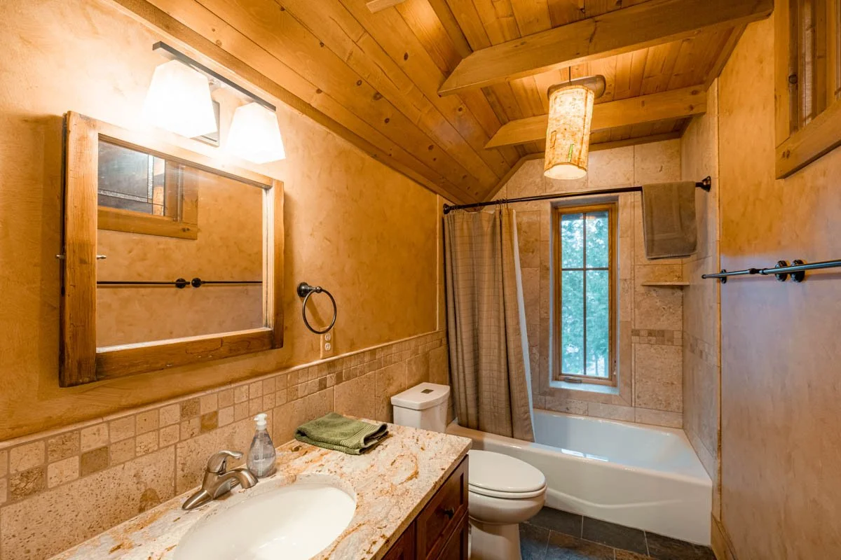 Soak in the tub while enjoying the view