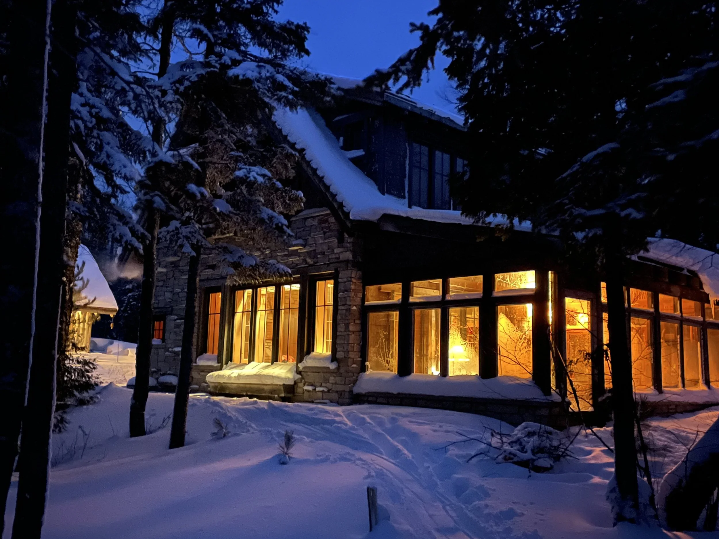 There is nothing like the warm glow of cabin lights on a cold, wintry night.
