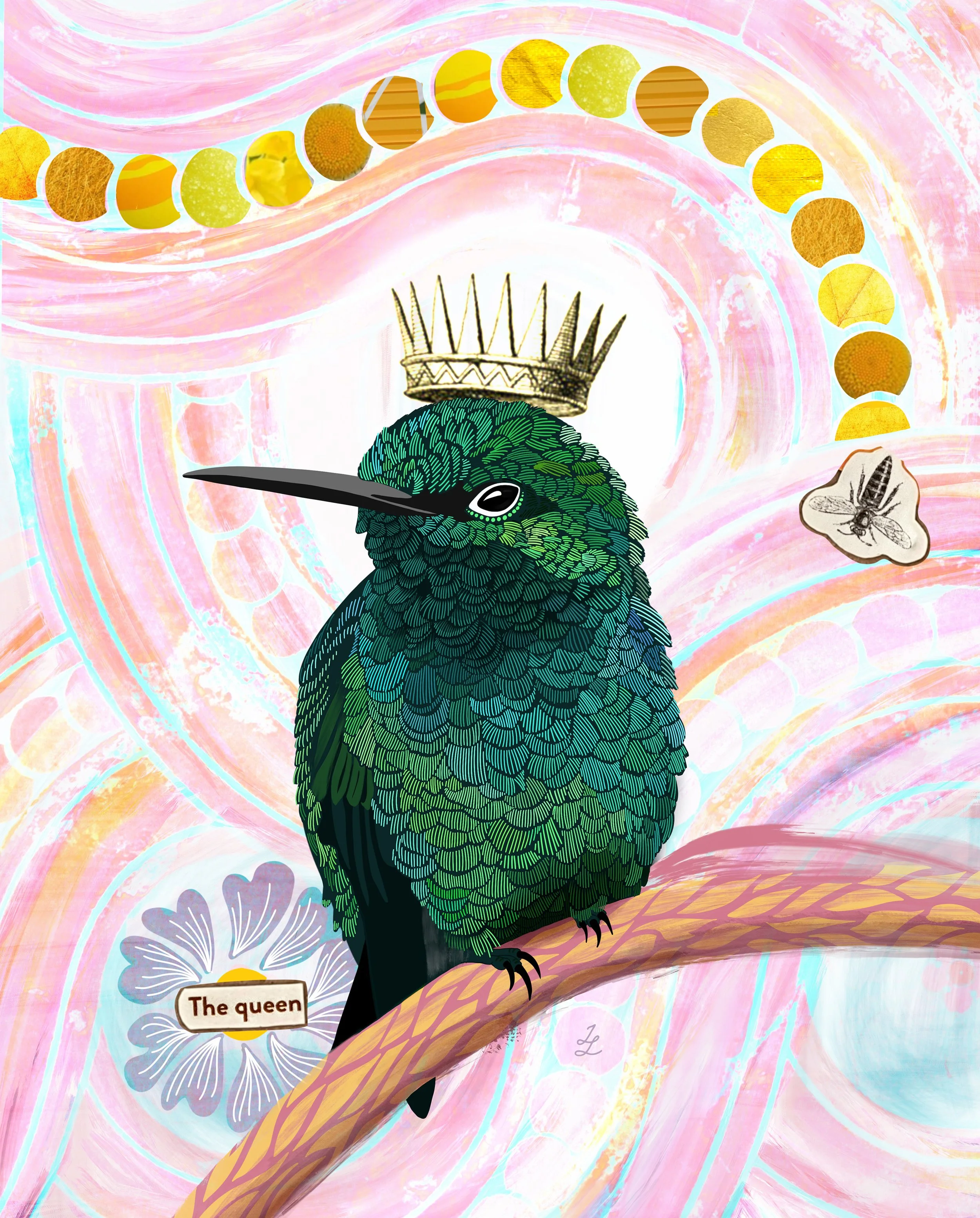 The Queen (Western Emerald Hummingbird)