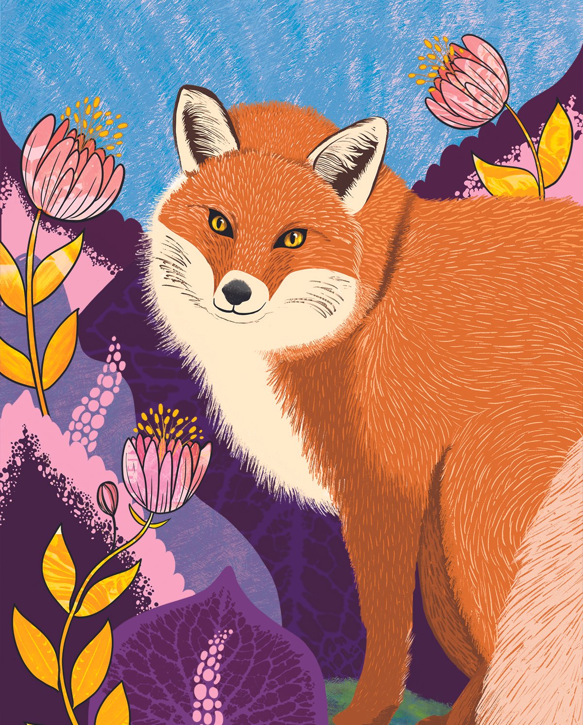 Fox in a Magical Forest
