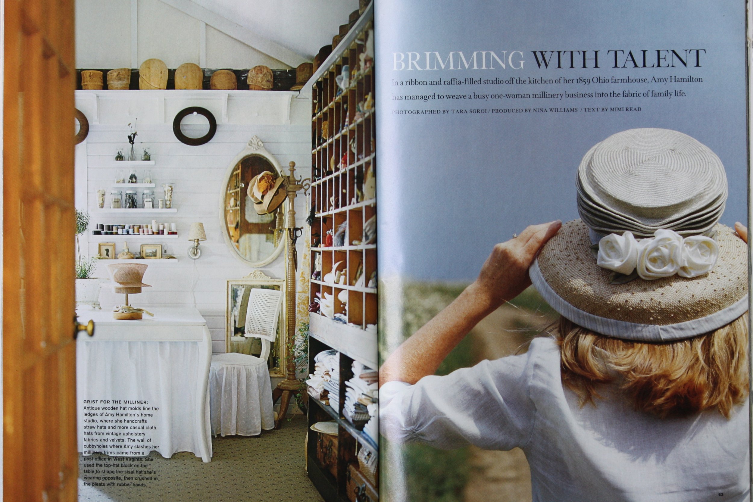 My home and headwear business featured in Victoria Magazine