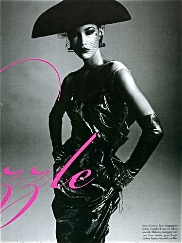 Custom hat and accessories featured in Italian Vogue