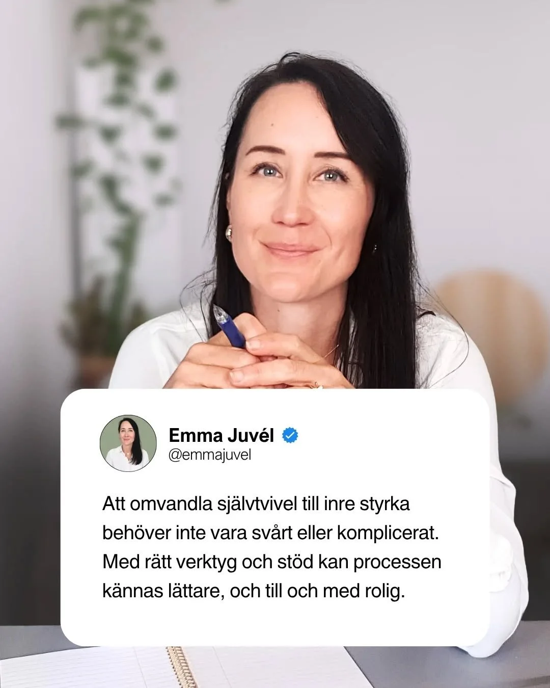 Att omvandla sj&auml;lvtvivel till inre styrka beh&ouml;ver inte vara sv&aring;rt eller komplicerat. Med r&auml;tt st&ouml;d och verktyg blir processen l&auml;ttare och kan till och med k&auml;nnas rolig. 🗝

Det handlar inte om att skynda fram en f&