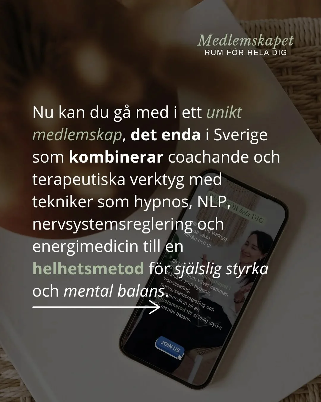 Rum f&ouml;r hela dig &auml;r en unik helhetsl&ouml;sning f&ouml;r dig som vill v&auml;xa, utvecklas och m&aring; b&auml;ttre, i en lugn och h&aring;llbar takt. 

H&auml;r bygger du upp ditt inre p&aring; samma s&auml;tt som din fysika kropp, genom &