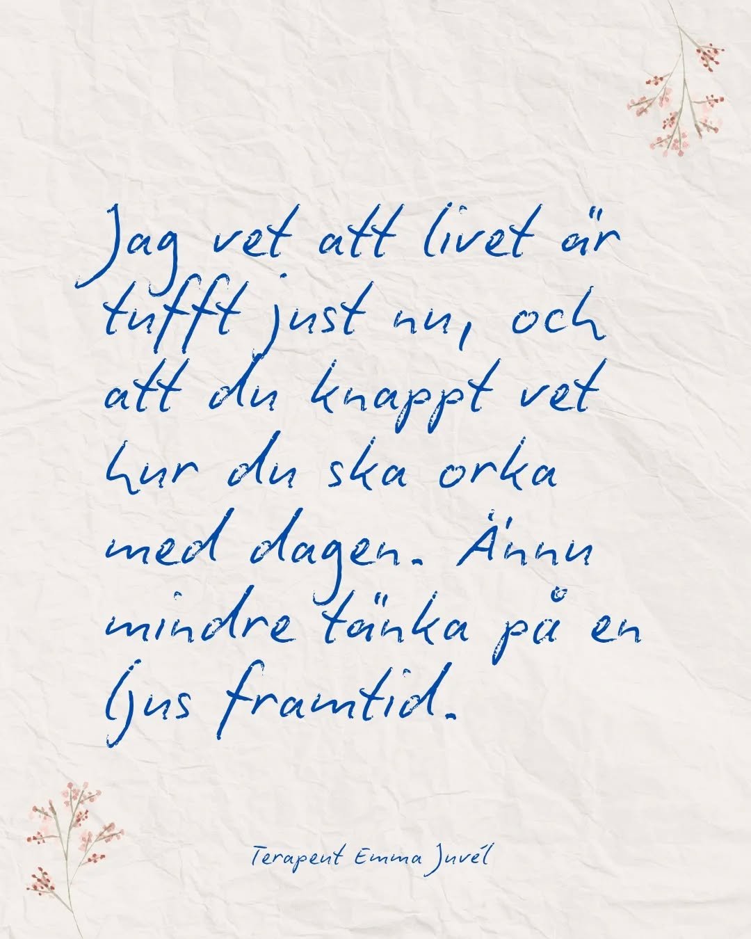 F&ouml;r det h&auml;r &auml;r ditt liv
Din kropp
Din tur att M&Aring; BRA ❤

Vi tar det en dag i taget, ett steg i taget - i din egen takt 🌻

Med v&auml;rme, Emma