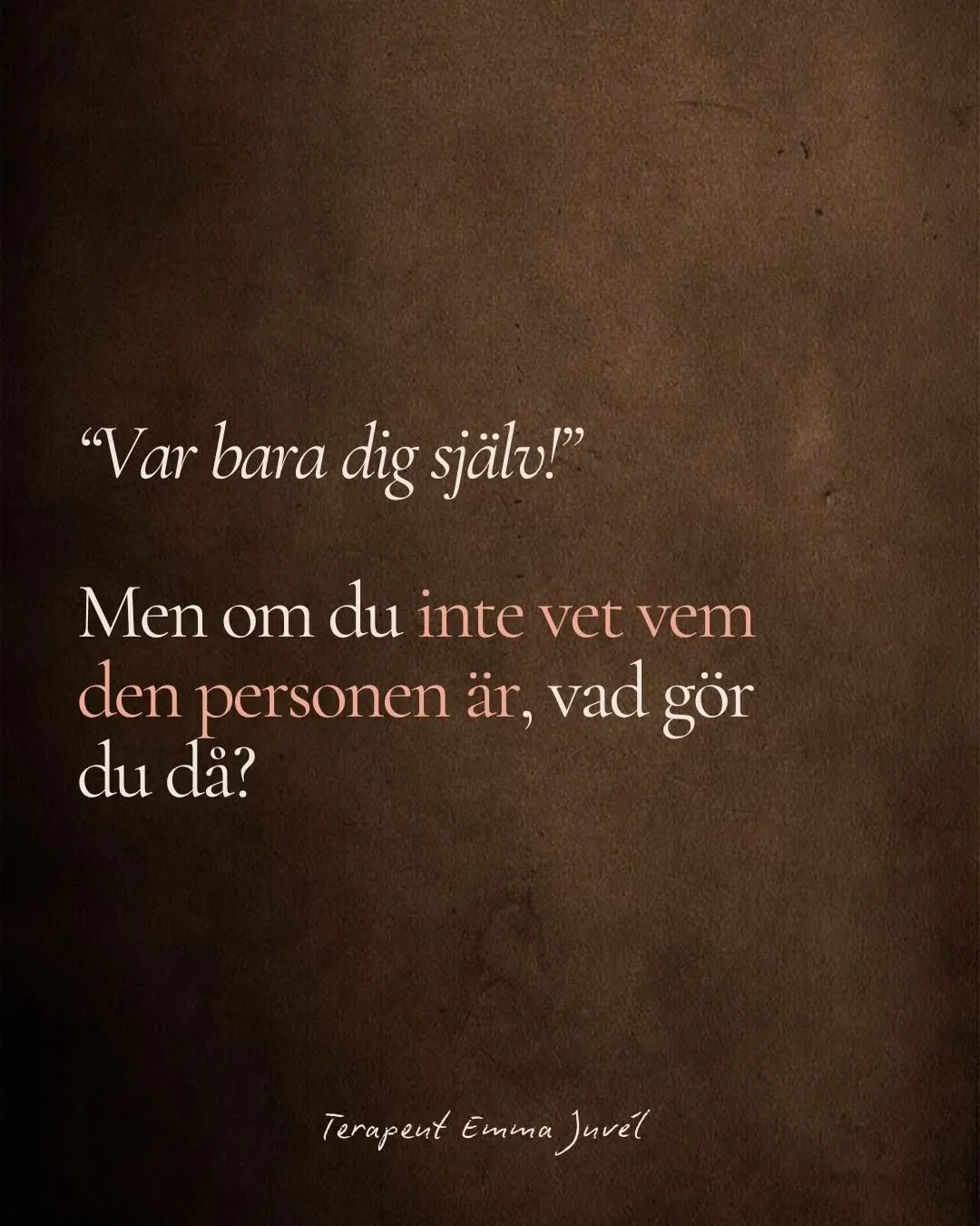 Att hitta hem till sig sj&auml;lv &auml;r inte en snabb insikt. 
Det &auml;r en process. 

En varsam r&ouml;relse tillbaka till kroppen, k&auml;nslorna och de d&auml;r sm&aring; &auml;rliga signalerna som l&auml;nge blivit &ouml;verr&ouml;stade.

Det