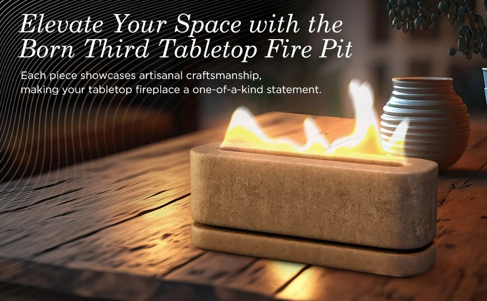 Elevate Your Space With The Born Third™ Tabletop Fire Pit.